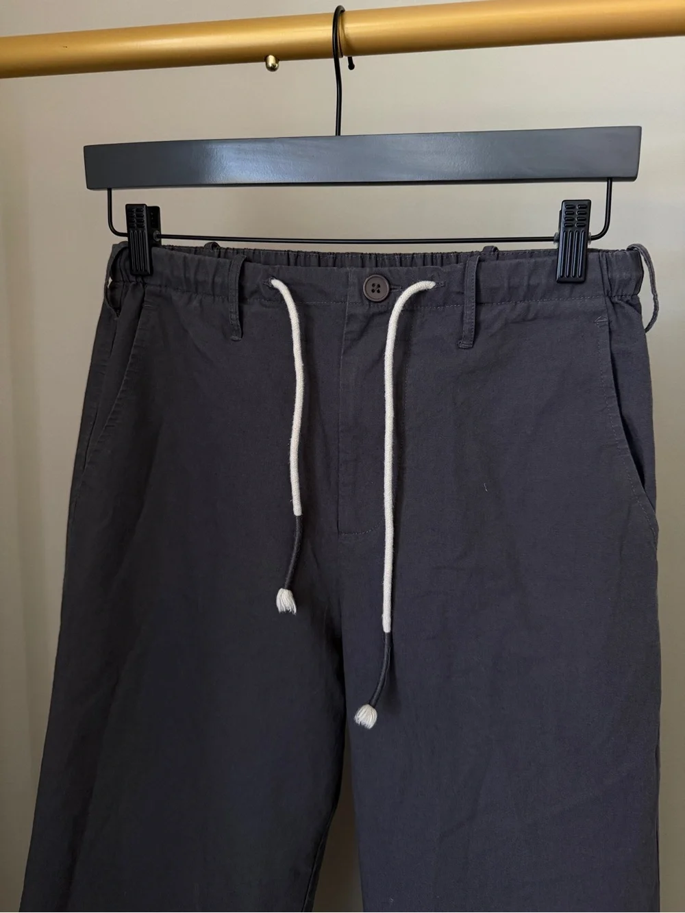 Zara Men's Dark Gray Oversized Linen Blend Pants Size Small